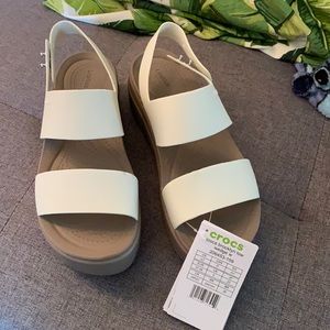 Croc platform sandals